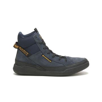 Women's Caterpillar CODE Hex Hi Utility Sneakers Navy | CAT565-CA