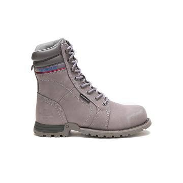 Women's Caterpillar Echo Waterproof Steel Toe Safety Boots Grey | CAT428-CA