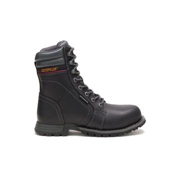 Women's Caterpillar Echo Waterproof Steel Toe Waterproof Boots Black | CAT458-CA