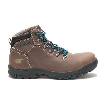 Women's Caterpillar Mae Steel Toe Waterproof Safety Boots Taupe | CAT421-CA