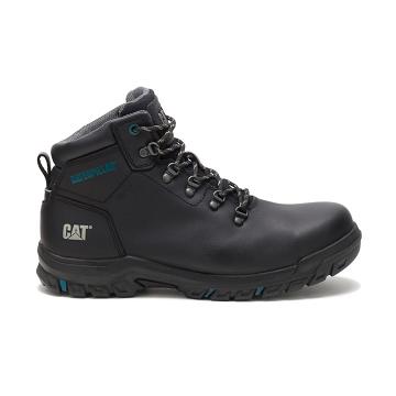 Women's Caterpillar Mae Steel Toe Waterproof Work Boots Black | CAT496-CA