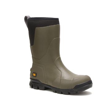 Women's Caterpillar Stormers 11" Steel Toe Work Boots Olive | CAT437-CA