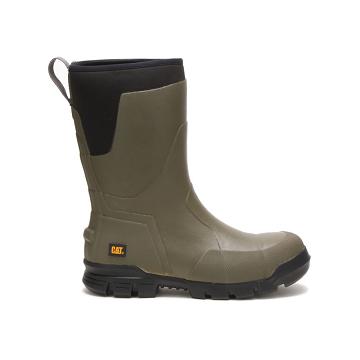 Women's Caterpillar Stormers 11" Steel Toe Work Boots Olive | CAT479-CA