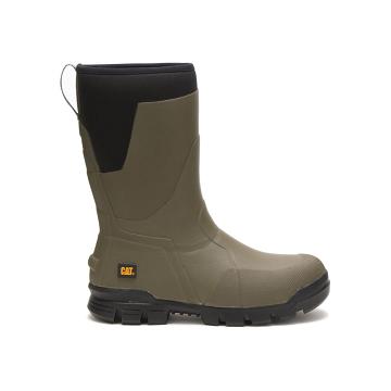 Women's Caterpillar Stormers 11" Waterproof Boots Olive | CAT469-CA