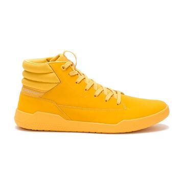 men Caterpillar CODE Hex Hi Sneakers Yellow | CAT297-CA