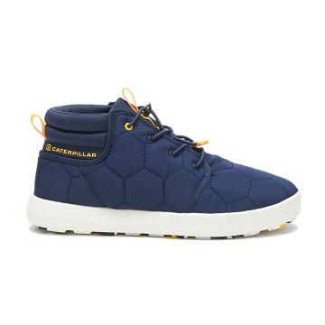 men Caterpillar CODE Scout Mid Sneakers Blue | CAT301-CA