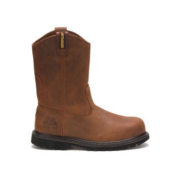 men Caterpillar Edgework Steel Toe Safety Boots Brown | CAT032-CA