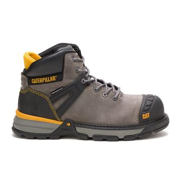 men Caterpillar Excavator Superlite Waterproof Carbon Composite Toe Safety Boots Grey | CAT085-CA