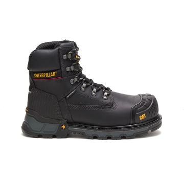 men Caterpillar Excavator XL 6" Waterproof Composite Toe Safety Boots Black | CAT048-CA