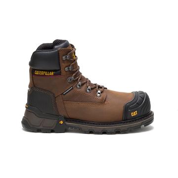 men Caterpillar Excavator XL 6" Waterproof Composite Toe Waterproof Boots Coffee | CAT136-CA