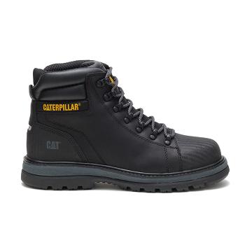 men Caterpillar Foxfield Steel Toe Safety Boots Black | CAT063-CA