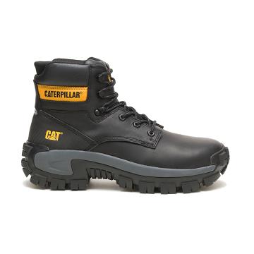 men Caterpillar Invader Hi Steel Toe Safety Boots Black | CAT072-CA