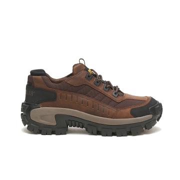 men Caterpillar Invader Steel Toe Walking Shoes Coffee | CAT377-CA