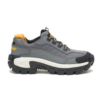 men Caterpillar Invader Steel Toe Work Shoes Grey | CAT404-CA