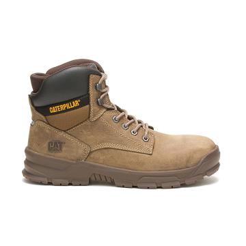 men Caterpillar Mobilize Alloy Toe Safety Boots Brown | CAT082-CA