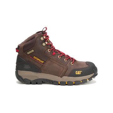 men Caterpillar Navigator Waterproof Safety Boots Coffee | CAT016-CA