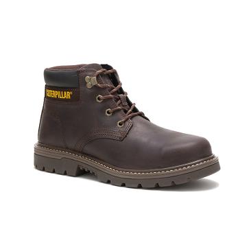 men Caterpillar Outbase Steel Toe Safety Boots Coffee | CAT059-CA