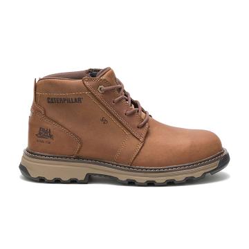 men Caterpillar Parker Steel Toe Safety Boots Brown | CAT044-CA