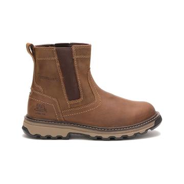 men Caterpillar Pelton Steel Toe Safety Boots Brown | CAT031-CA