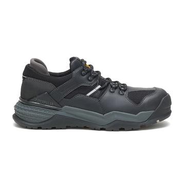 men Caterpillar Provoke Lo Waterproof Alloy Toe Work Shoes Black | CAT407-CA