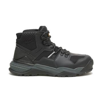 men Caterpillar Provoke Mid Waterproof Alloy Toe Safety Boots Grey | CAT076-CA