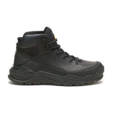 men Caterpillar Provoke Mid Waterproof Safety Boots Black | CAT077-CA