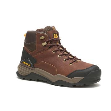 men Caterpillar Provoke Mid Waterproof Waterproof Boots Coffee | CAT159-CA