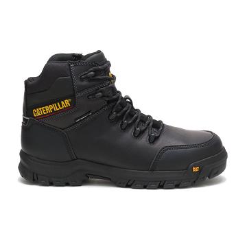 men Caterpillar Resorption Waterproof Composite Toe Safety Boots Black | CAT055-CA