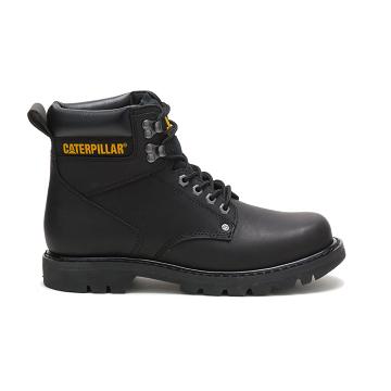 men Caterpillar Second Shift Safety Boots Black | CAT017-CA