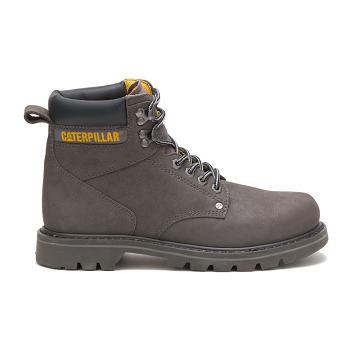 men Caterpillar Second Shift Work Boots Grey | CAT248-CA