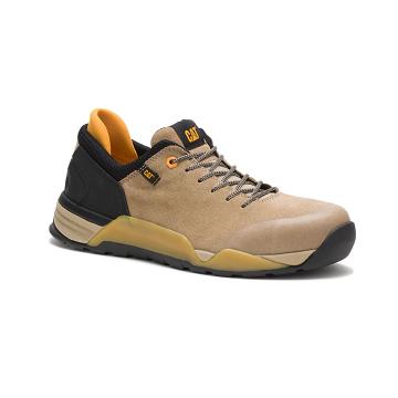 men Caterpillar Sprint Suede Alloy Toe Walking Shoes Brown | CAT372-CA