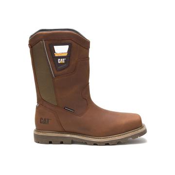 men Caterpillar Stillwell Waterproof Steel Toe Safety Boots Brown | CAT033-CA