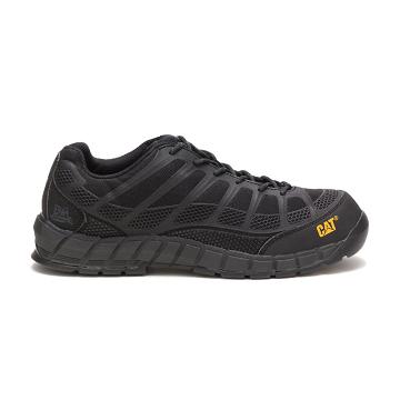 men Caterpillar Streamline Composite Toe Walking Shoes Black | CAT355-CA