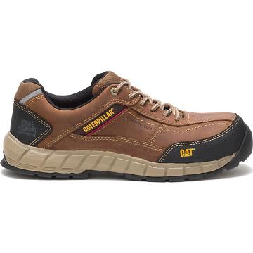 men Caterpillar Streamline Leather Composite Toe Walking Shoes Brown | CAT365-CA