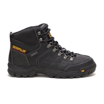 men Caterpillar Threshold Waterproof Steel Toe Safety Boots Black | CAT035-CA