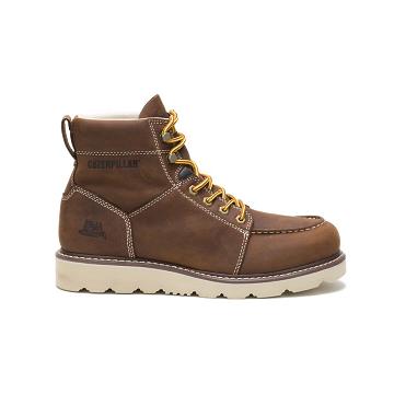 men Caterpillar Tradesman Work Boots Brown | CAT221-CA