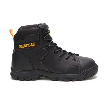 men Caterpillar Wellspring Waterproof Metatarsal Guard Steel Toe Safety Boots Black | CAT056-CA